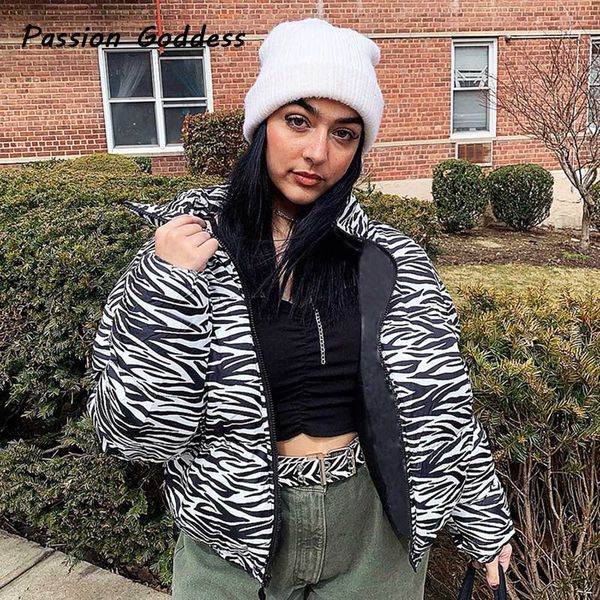 cute women cropped down parka zebra pattern puffle jacket bubble coat parka standard collar oversized short puffer jacket parkas, Black
cute women cropped down parka zebra pattern puffle jacket bubble coat parka standard collar oversized short puffer jacket parkas, Black