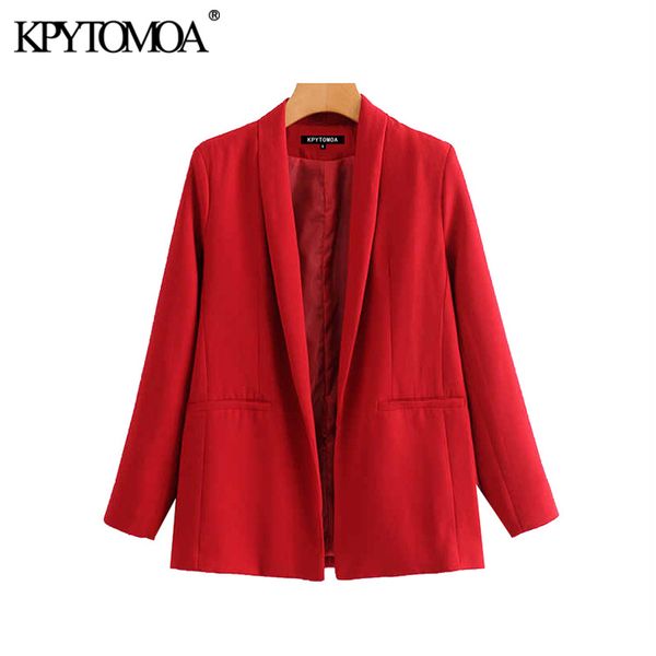 vintage stylish office wear red blazer coat women 2020 fashion long sleeve pockets female outerwear chic, White;black
vintage stylish office wear red blazer coat women 2020 fashion long sleeve pockets female outerwear chic, White;black