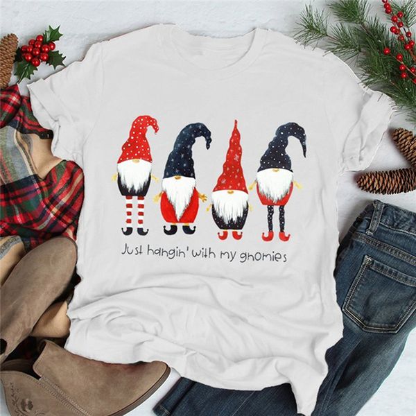 рождество женщин tee конструктор печатного сыпучий пуловер tshirt женская мода короткие рукава топы, White
рождество женщин tee конструктор печатного сыпучий пуловер tshirt женская мода короткие рукава топы, White