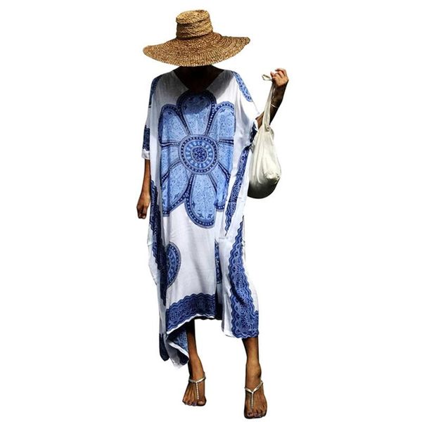 cover-ups thnic tribal print beach dress oversize half sleeve side split ankle length women summer kaftan wear cotton
cover-ups thnic tribal print beach dress oversize half sleeve side split ankle length women summer kaftan wear cotton