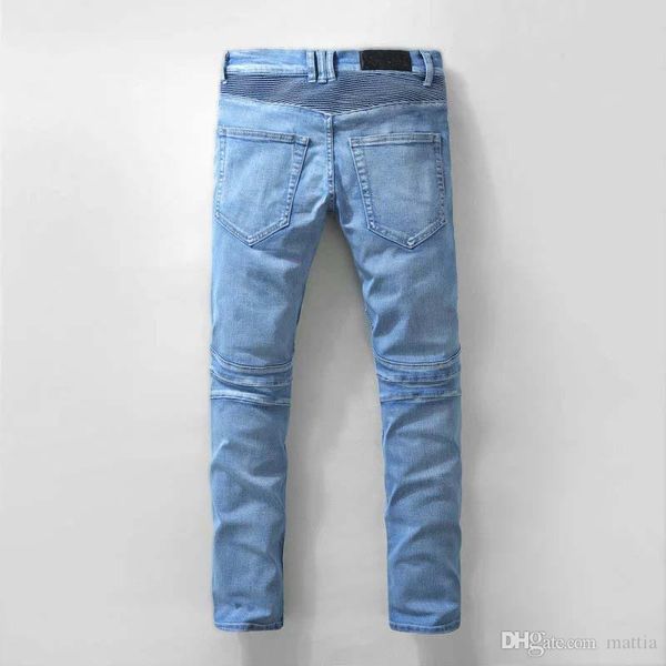 new wholesale-male biker jeans destroyed denim fabric elastic slim fit washed denim skinny pants joggers skinny men ripped trousers, Blue
new wholesale-male biker jeans destroyed denim fabric elastic slim fit washed denim skinny pants joggers skinny men ripped trousers, Blue