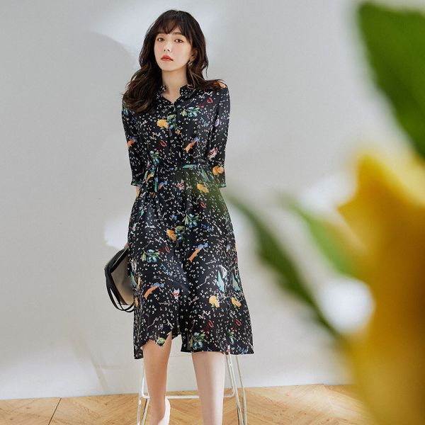 casual dresses crossmio silk dress 2021 femininity fresh print lace up waistband mulberry medium length, Black;gray
casual dresses crossmio silk dress 2021 femininity fresh print lace up waistband mulberry medium length, Black;gray