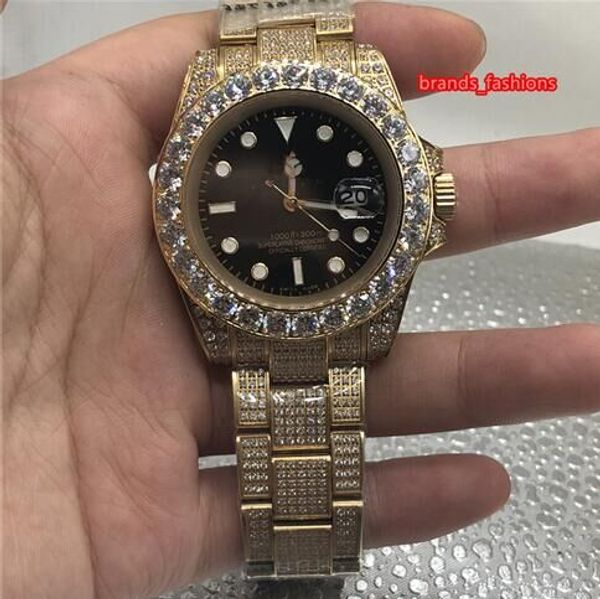 gold diamond fashion watch black large dial 40mm gold stainless steel diamond watch men's calendar automatic wristwatch ing, Slivery;brown
gold diamond fashion watch black large dial 40mm gold stainless steel diamond watch men's calendar automatic wristwatch ing, Slivery;brown