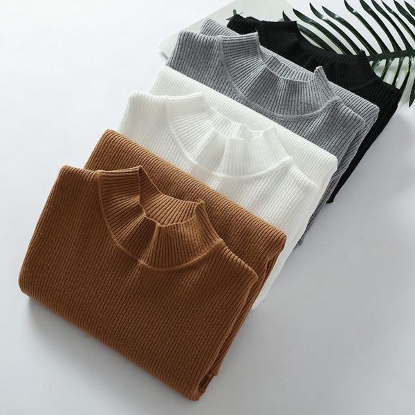 knitting female autumn winter new sweater female high collar long-sleeved solid color pullover korean casual women's clothing, White;black
knitting female autumn winter new sweater female high collar long-sleeved solid color pullover korean casual women's clothing, White;black