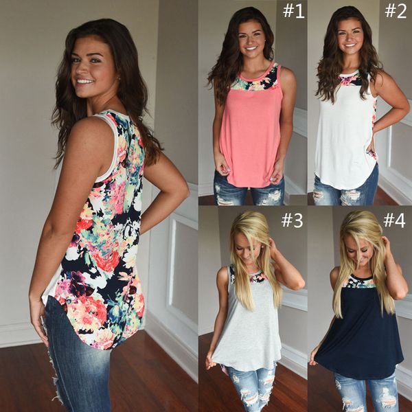4 color new floral patchwork sleeveless vest women summer back floral printed casual loose round collar t-shirt wd951103, White
4 color new floral patchwork sleeveless vest women summer back floral printed casual loose round collar t-shirt wd951103, White