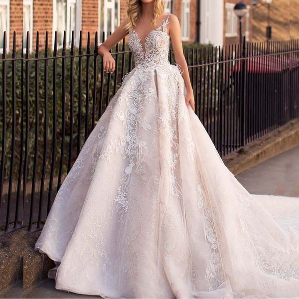 luxury dubai arabic lace appliques ball gown wedding dresses 2020 illusion back sleeveless wedding bridal gowns robe de mariee cph079, White
luxury dubai arabic lace appliques ball gown wedding dresses 2020 illusion back sleeveless wedding bridal gowns robe de mariee cph079, White