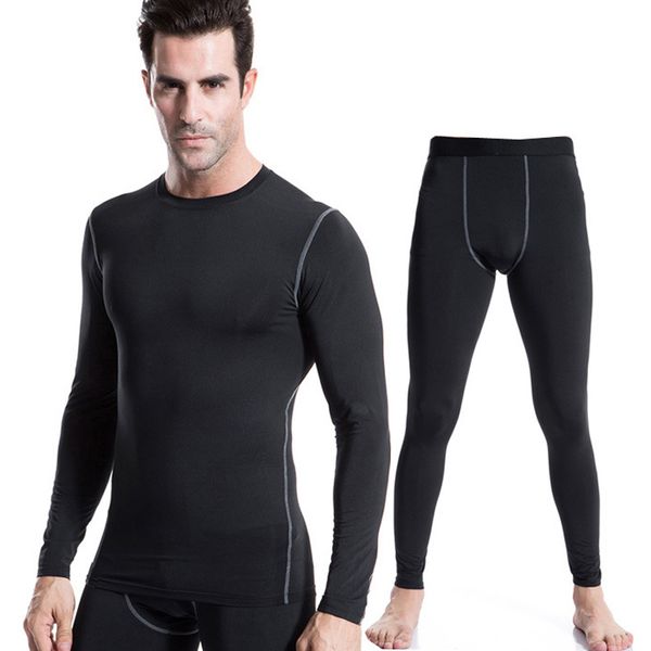new winter thermal fleece men's compression running tights gym clothing base layer fitness pants training leggings tight pants, Black;blue
new winter thermal fleece men's compression running tights gym clothing base layer fitness pants training leggings tight pants, Black;blue