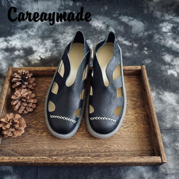 careaymade-summer new homemade simple art style handmade women's genuine leather shoes,beef tendon bottom leisure sandals, Black
careaymade-summer new homemade simple art style handmade women's genuine leather shoes,beef tendon bottom leisure sandals, Black