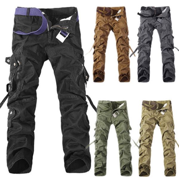 men army camo cargo combat military trousers camouflage long pants size, Black 
men army camo cargo combat military trousers camouflage long pants size, Black