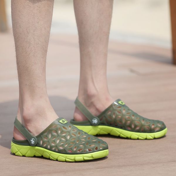 2019 new summer men's slippers outdoor beach shoes for male hollow out anti-skid jelly shoes soft bottom man garden slippers fg514, Black
2019 new summer men's slippers outdoor beach shoes for male hollow out anti-skid jelly shoes soft bottom man garden slippers fg514, Black