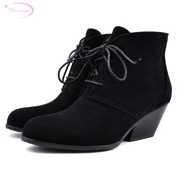 casual riding boots woman round toe nubuck ankle boots fashion lace-up black yellow brown high heels chunky women's shoes
casual riding boots woman round toe nubuck ankle boots fashion lace-up black yellow brown high heels chunky women's shoes
