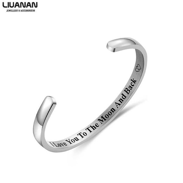 6mm women's bracelet bangle for couple wide stainless steel jewelry valentine's day gift letter, Black
6mm women's bracelet bangle for couple wide stainless steel jewelry valentine's day gift letter, Black