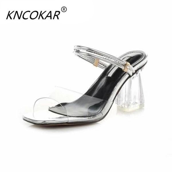 2017 summer fashion thick heel 8.5cm high-heeled transparent open toe female sandals and two ways of dressing shoes, Black
2017 summer fashion thick heel 8.5cm high-heeled transparent open toe female sandals and two ways of dressing shoes, Black