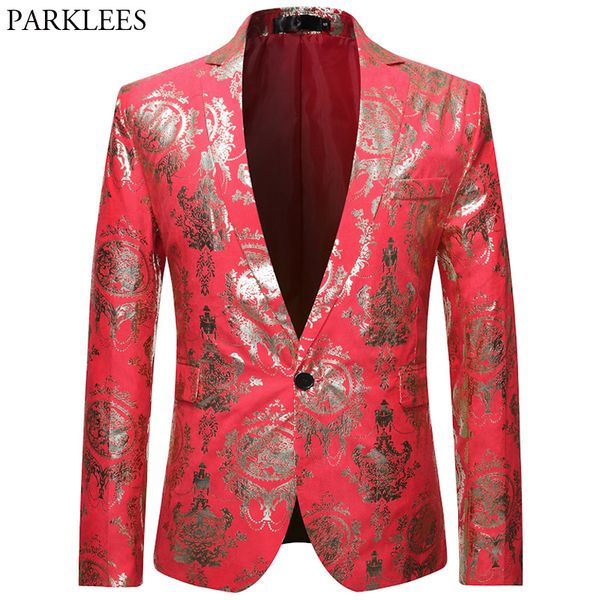 mens floral bronzing blazers one button suit jacket men brand new nightclub party singer stage host costume blazer masculino xl, White;black
mens floral bronzing blazers one button suit jacket men brand new nightclub party singer stage host costume blazer masculino xl, White;black