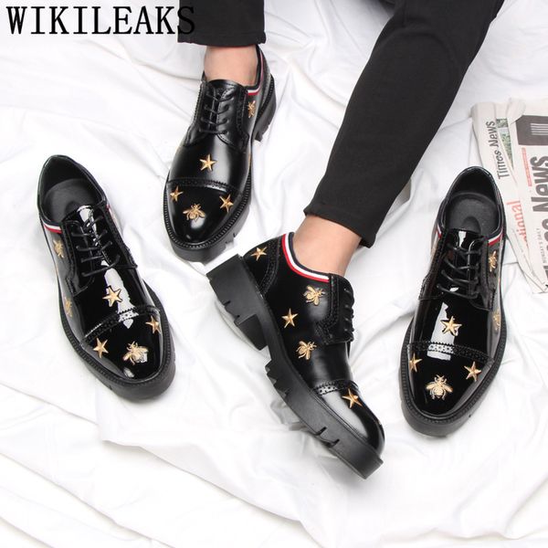 bee shoes wedding men shoes formal patent leather coiffeur oxford men classic chaussure homme erkek ayakkabi buty damskie, Black
bee shoes wedding men shoes formal patent leather coiffeur oxford men classic chaussure homme erkek ayakkabi buty damskie, Black