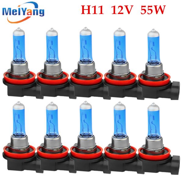 10pcs h11 55w 12v super white halogen bulb fog lights high power car headlights lamp car light source parking auto
10pcs h11 55w 12v super white halogen bulb fog lights high power car headlights lamp car light source parking auto