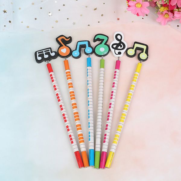 6pcs/lot creative pencil musical writing note wooden pencil stationery for student school supplies color randomly
6pcs/lot creative pencil musical writing note wooden pencil stationery for student school supplies color randomly