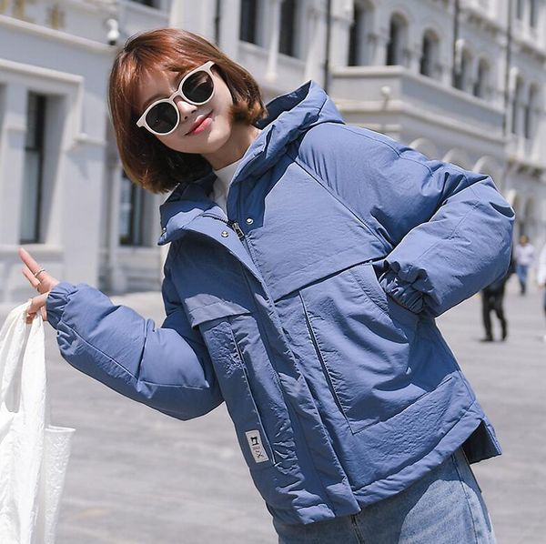 2019 women winter jacket hooded warm coat plus size down cotton padded jacket female short parkas winter coat outwear, Black
2019 women winter jacket hooded warm coat plus size down cotton padded jacket female short parkas winter coat outwear, Black