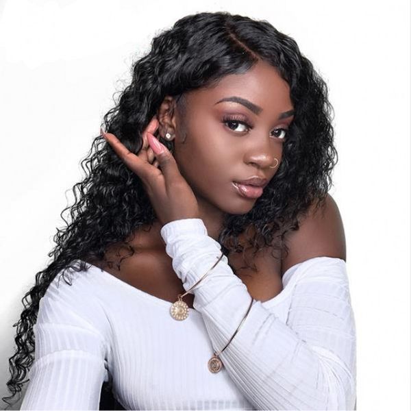 deep curly hair 360 lace frontal wig with baby hair lace front human hair wigs for black women, Black;brown
deep curly hair 360 lace frontal wig with baby hair lace front human hair wigs for black women, Black;brown