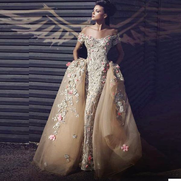 latest said mhamad prom dresses with floral appliquescharming off shoulder short sleeves party dresses charming tulle mermaid evening dress, Black
latest said mhamad prom dresses with floral appliquescharming off shoulder short sleeves party dresses charming tulle mermaid evening dress, Black