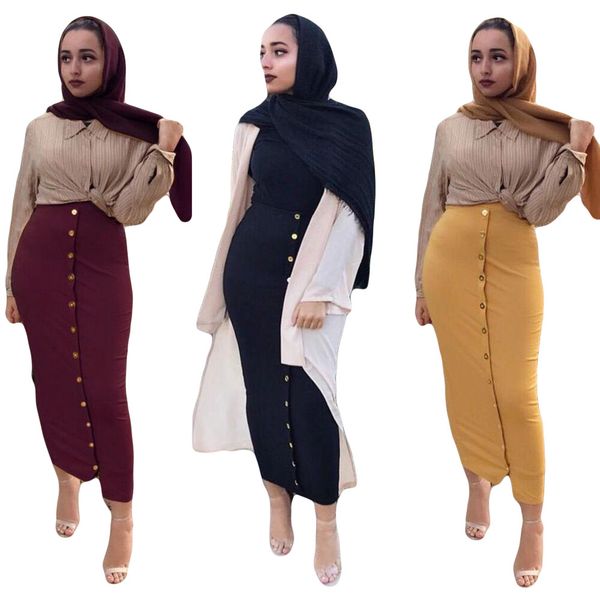 2018 fashion women muslim skirt musulman bottoms islamic knitted cotton abaya clothing, Red
2018 fashion women muslim skirt musulman bottoms islamic knitted cotton abaya clothing, Red