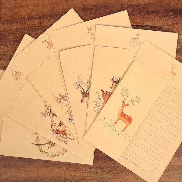 6 design retro kraft 10 paper envelopes 10 writing letter paper sets fresh elk cross line lovers mail office school stationery
6 design retro kraft 10 paper envelopes 10 writing letter paper sets fresh elk cross line lovers mail office school stationery