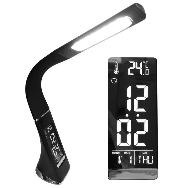 5w led light dimming touch skin texture reading light with alarm clock black creative business lamp table lamp
5w led light dimming touch skin texture reading light with alarm clock black creative business lamp table lamp