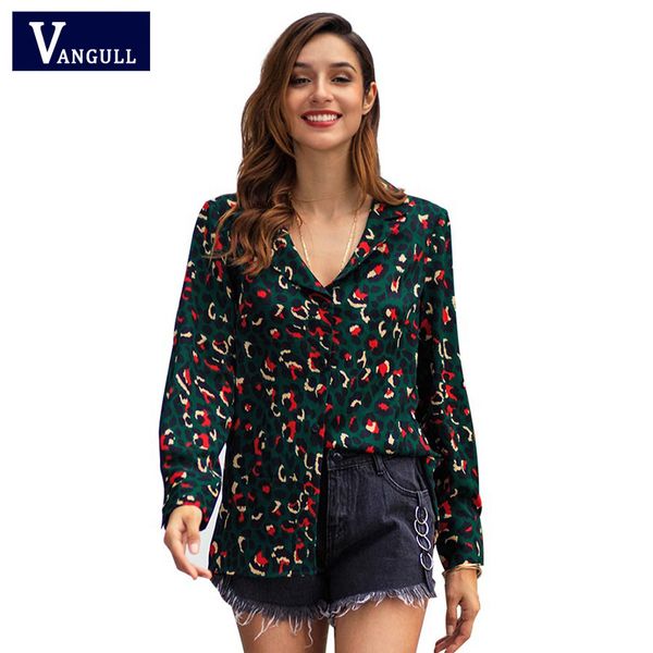 vangull leopard print shirt women blouse turn down collar 2019 new spring casual long sleeve v-neck blouses elegant, White
vangull leopard print shirt women blouse turn down collar 2019 new spring casual long sleeve v-neck blouses elegant, White