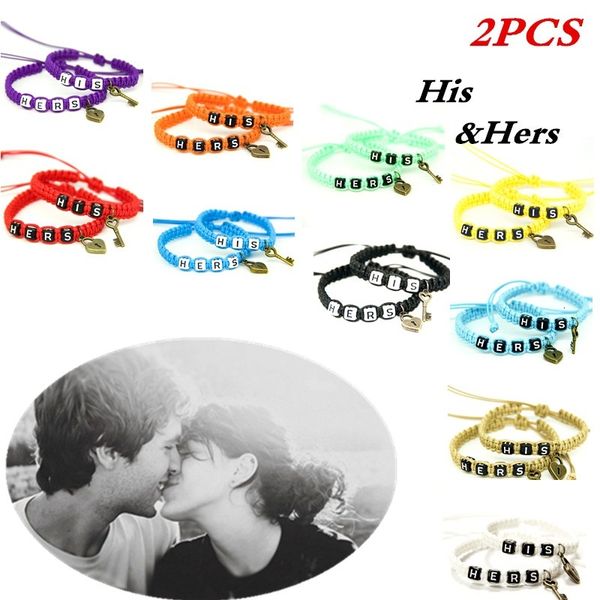 2pcs/pair couple bracelets his key and hers lock rope chains lovers personalized gift handmade jewelry charm bracelets accessory, Golden;silver
2pcs/pair couple bracelets his key and hers lock rope chains lovers personalized gift handmade jewelry charm bracelets accessory, Golden;silver