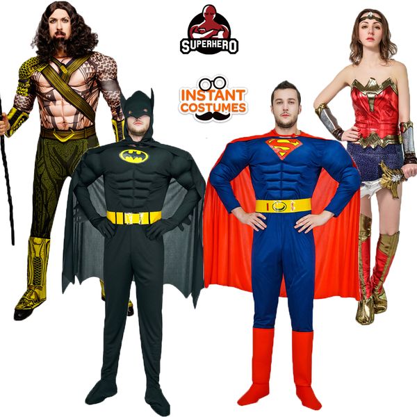 new arrival male costumes masquerade super man/ /aquaman cosplay muscle costumes for adults, Black;red
new arrival male costumes masquerade super man/ /aquaman cosplay muscle costumes for adults, Black;red