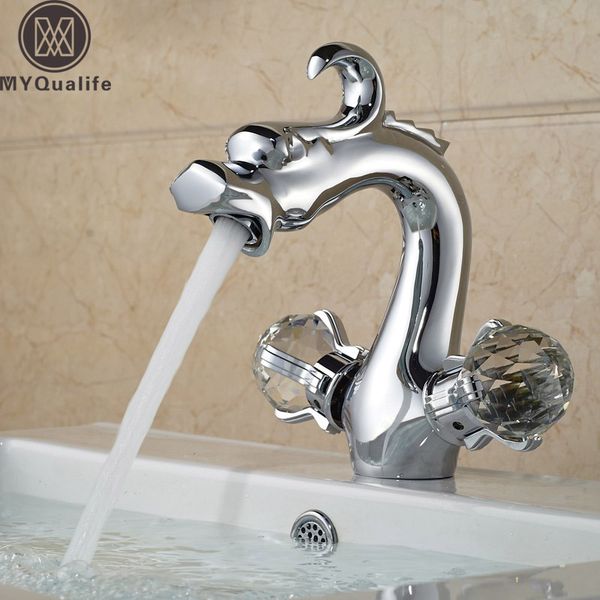 polished chrome chinese dragon faucet bathroom basin sink mixer tap deck mounted dual crystal handles
polished chrome chinese dragon faucet bathroom basin sink mixer tap deck mounted dual crystal handles
