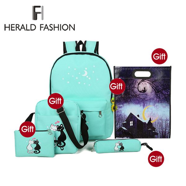 4cs/set canvas women backpacks schoolbag printing cute cat school bag backpack for teenager girls green rucksack moclila sac
4cs/set canvas women backpacks schoolbag printing cute cat school bag backpack for teenager girls green rucksack moclila sac