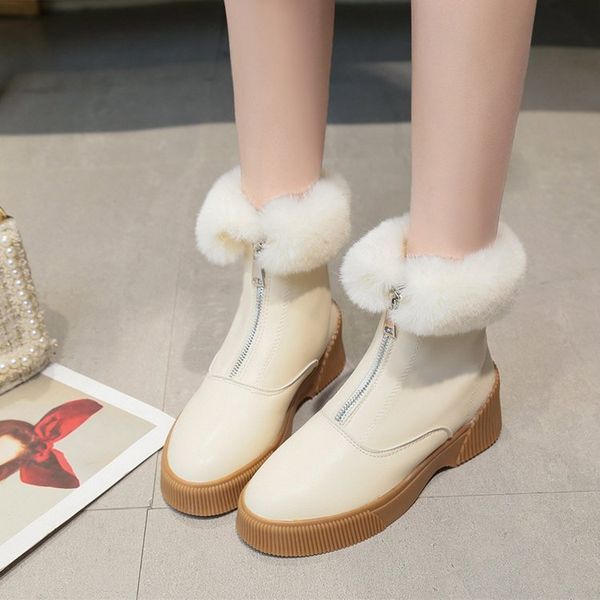 women casual winter warm plush fur snow boots women shoes platform round toe flats comfort boots botas mujer zapatos, Black
women casual winter warm plush fur snow boots women shoes platform round toe flats comfort boots botas mujer zapatos, Black