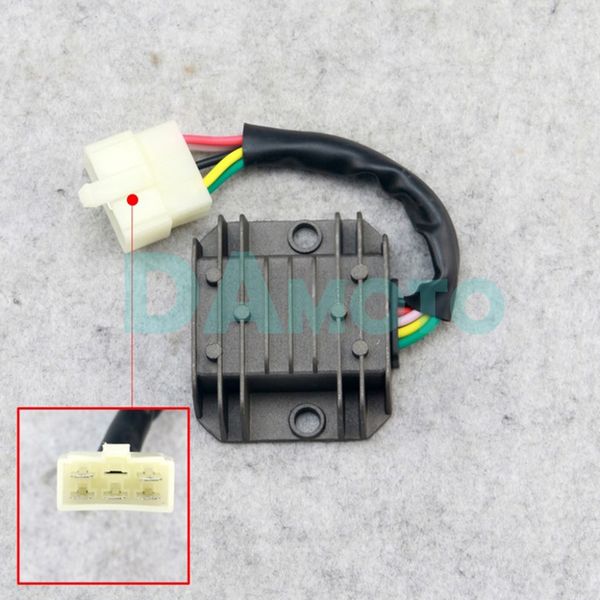 rectifier male plug 5 pin 5 wire 12v gy6 voltage regulator rectifier for atv 125cc 150cc scooter voor chinese scooter motorfiets
rectifier male plug 5 pin 5 wire 12v gy6 voltage regulator rectifier for atv 125cc 150cc scooter voor chinese scooter motorfiets