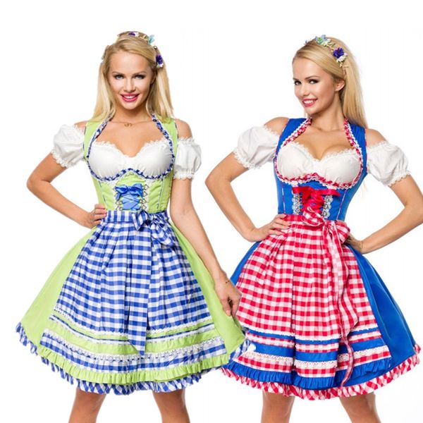 oktoberfest beer girl costume dirndl dress women german beer maid wench uniform, Black;red
oktoberfest beer girl costume dirndl dress women german beer maid wench uniform, Black;red