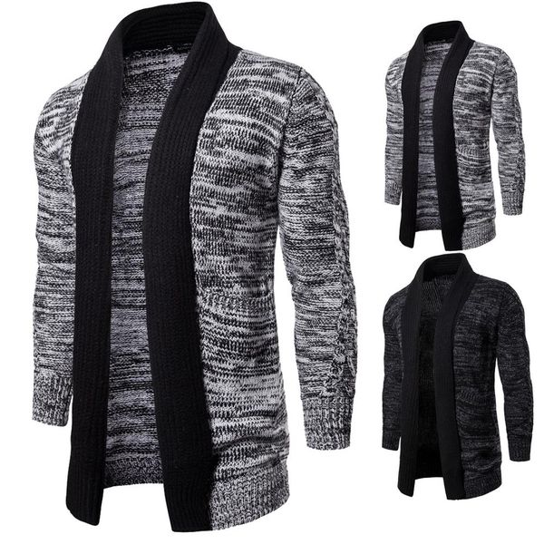 autumn winter 2020 thickened mid-length contrast color without buckle patchwoek knitted sweater coat cardigan cape, Tan;black
autumn winter 2020 thickened mid-length contrast color without buckle patchwoek knitted sweater coat cardigan cape, Tan;black