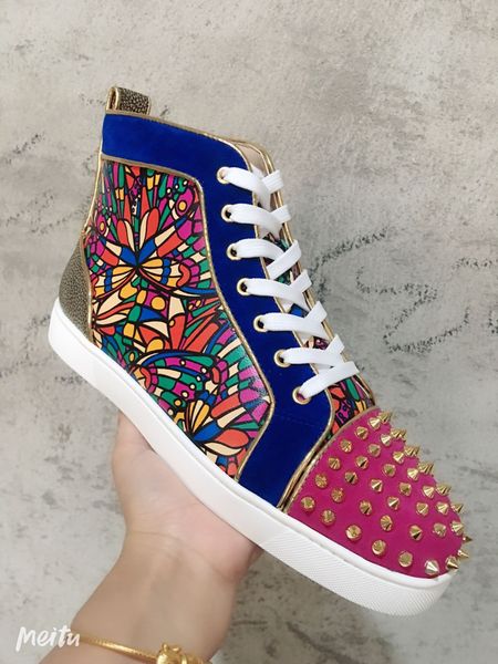 men's red bottom man casual studded flower print shoes genuine leather sneaker pik pik brand orlato men's flat party wedding, Black
men's red bottom man casual studded flower print shoes genuine leather sneaker pik pik brand orlato men's flat party wedding, Black