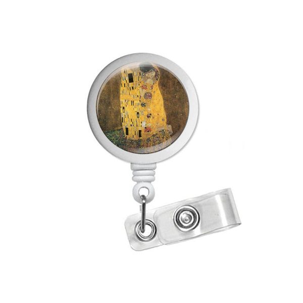 badge reel retractable badge holder gustav klimt the kiss painting, handmade id reel clips nurse id badges teacher, Silver
badge reel retractable badge holder gustav klimt the kiss painting, handmade id reel clips nurse id badges teacher, Silver