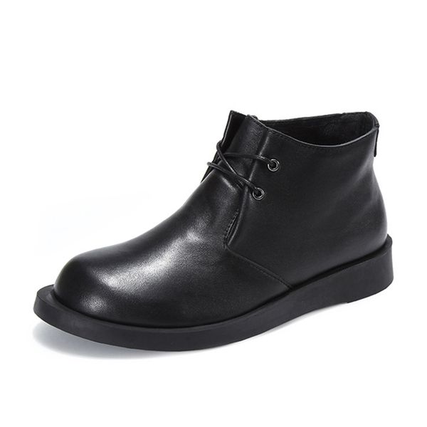genuine cow leather boots men soft ankle boots breathable shoes teenager boys footwear solid work winter shoes with fur, Black
genuine cow leather boots men soft ankle boots breathable shoes teenager boys footwear solid work winter shoes with fur, Black