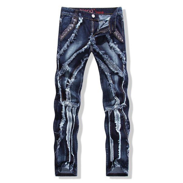 europe and america men's jeans applique joint cool slim fit straight-cut jeans popular brand jeans, Blue
europe and america men's jeans applique joint cool slim fit straight-cut jeans popular brand jeans, Blue