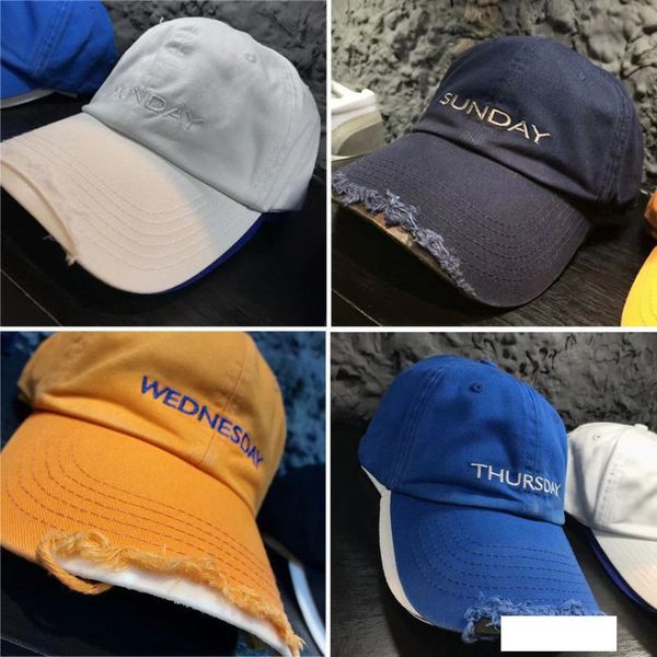 19ss ripped vetements hat men women skateboard vetements monday to sunday baseball cap yellow blue distress denim caps, Blue;gray
19ss ripped vetements hat men women skateboard vetements monday to sunday baseball cap yellow blue distress denim caps, Blue;gray
