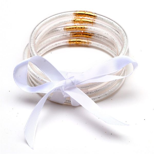 5pcs/set little boy cool glitter filled jelly white bangles bowknot bracelets women bangles jewelry gift, Black
5pcs/set little boy cool glitter filled jelly white bangles bowknot bracelets women bangles jewelry gift, Black