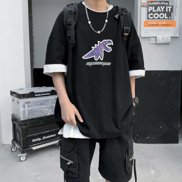 summer cotton tshirt cartoon anime dinosaur print loose harajuku korean style oversize short sleeve t shirt men, White;black
summer cotton tshirt cartoon anime dinosaur print loose harajuku korean style oversize short sleeve t shirt men, White;black
