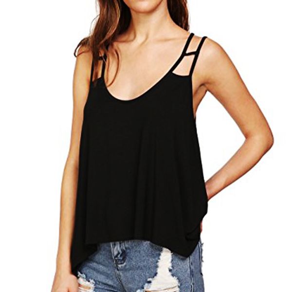 women tank camis vest summer sleeveless chiffon bandage backless fashion casual loose tanks clothes for women, White
women tank camis vest summer sleeveless chiffon bandage backless fashion casual loose tanks clothes for women, White