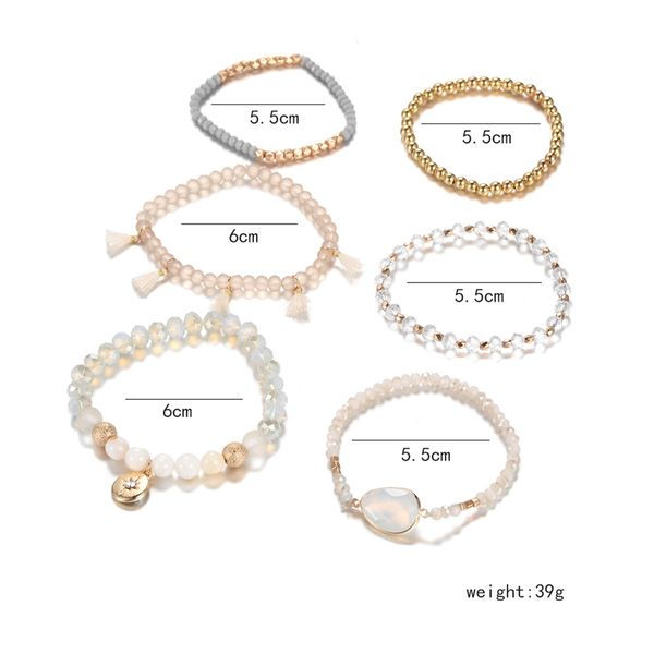 2019 new fashion and simple protein plated glass faceted beads six sets of bracelets party gifts, Golden;silver
2019 new fashion and simple protein plated glass faceted beads six sets of bracelets party gifts, Golden;silver