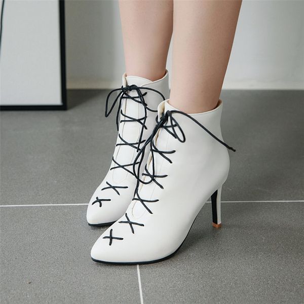 sarairis plus size 31-48 pointed toe black shoes women boots female thin high heels shoelaces party boots woman shoes
sarairis plus size 31-48 pointed toe black shoes women boots female thin high heels shoelaces party boots woman shoes