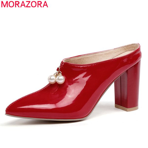 morazora 2019 nueva moda mujer bombas pu puntiagudos zapatos de verano mulas perla tacones altos fiesta boda zapatos mujer, Black
morazora 2019 nueva moda mujer bombas pu puntiagudos zapatos de verano mulas perla tacones altos fiesta boda zapatos mujer, Black