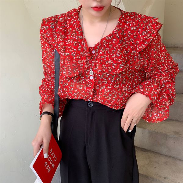 hzirip new summer new korean loose wild casual retro floral doll collar fashion high-quality long-sleeved 2020 female shirt, White
hzirip new summer new korean loose wild casual retro floral doll collar fashion high-quality long-sleeved 2020 female shirt, White