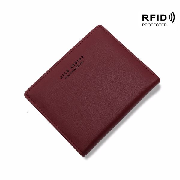 women lovely leather zipper rfid wallet fashion rfid blocking lady small change purse card holder female clutch carteras, Red;black
women lovely leather zipper rfid wallet fashion rfid blocking lady small change purse card holder female clutch carteras, Red;black