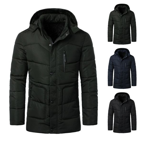 hooded jacket casual warm winter new male taxi thick velvet solid wild long sections coat male coat, Black
hooded jacket casual warm winter new male taxi thick velvet solid wild long sections coat male coat, Black